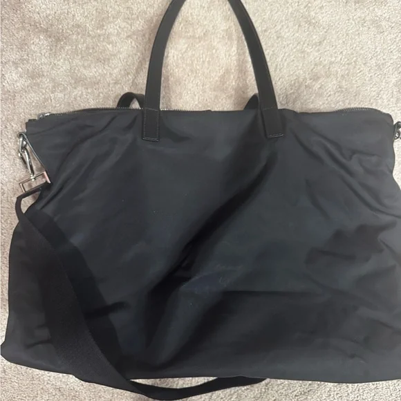 Authentic Prada Black Nylon and Saffiano Leather Shoulder/Messenger/Tote Bag - Picture 9 of 13